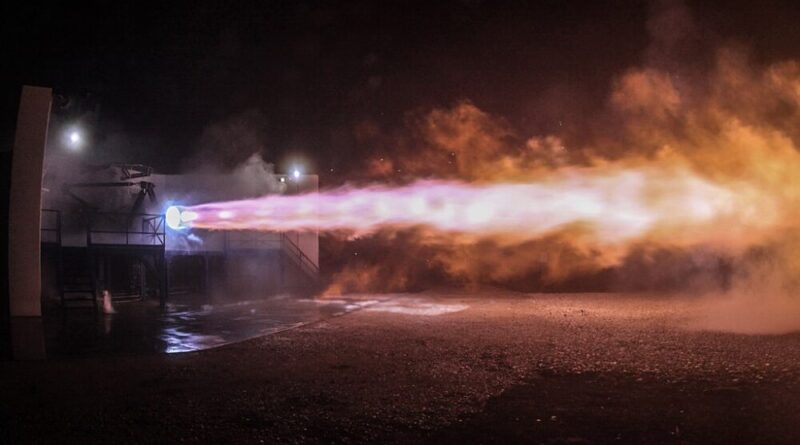 Test del motore a metano di Space X