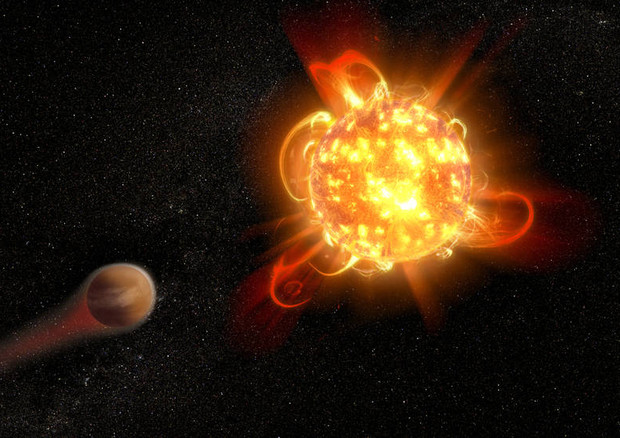 Una nana rossa influenza l'atmosfera di un pianeta