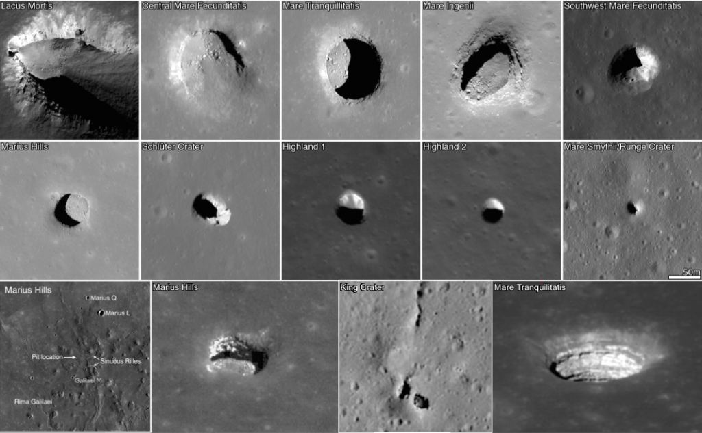 Tubi di lava sulla Luna