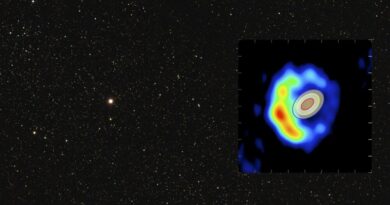 La nova RS Ophiuci, come appare alla vista e nelle onde radio