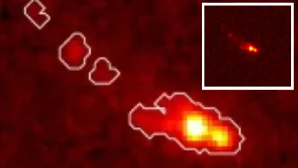 Galassia Gz9p3 come appariva oltre 13 miliardi di anni fa